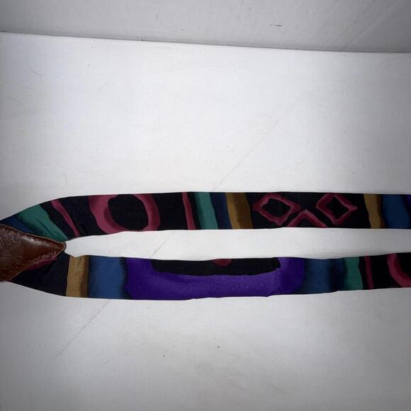 Vintage Dateline Multicolor Retro Mens One Size Adjustable Leather Suspenders - Picture 5 of 11